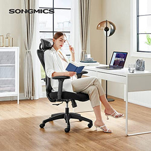 Songmics office chair with adjustable lumbar and headrest