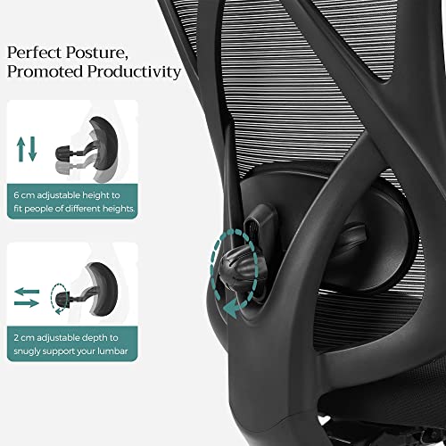 Songmics office chair with adjustable lumbar and headrest