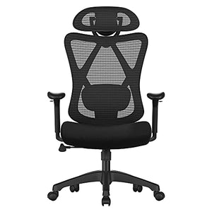 Songmics office chair with adjustable lumbar and headrest