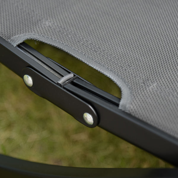 Sonnenliege Gartenliege Relaxliege 2er Set ergonomisch Aluminium