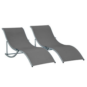 Sonnenliege Gartenliege Relaxliege 2er Set ergonomisch Aluminium