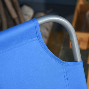 Sonnenliege klappbar bis 120kg Terrasse Blau
