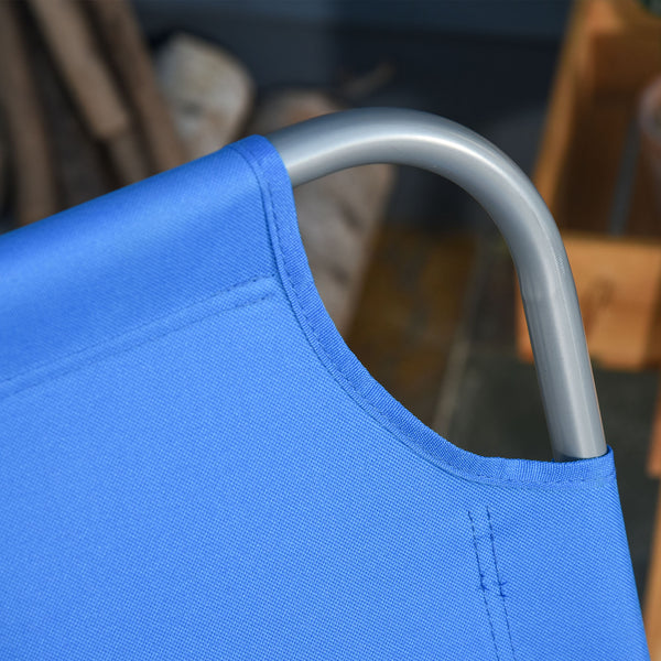 Sonnenliege klappbar bis 120kg Terrasse Blau