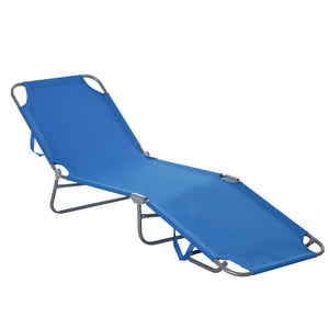 Sonnenliege klappbar bis 120kg Terrasse Blau
