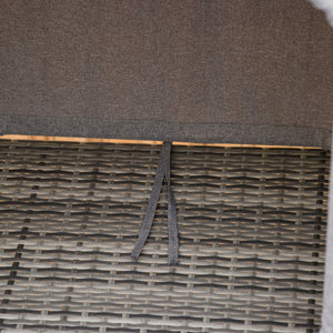 Sonnenliege Polyrattan mit Sonnendach Grau