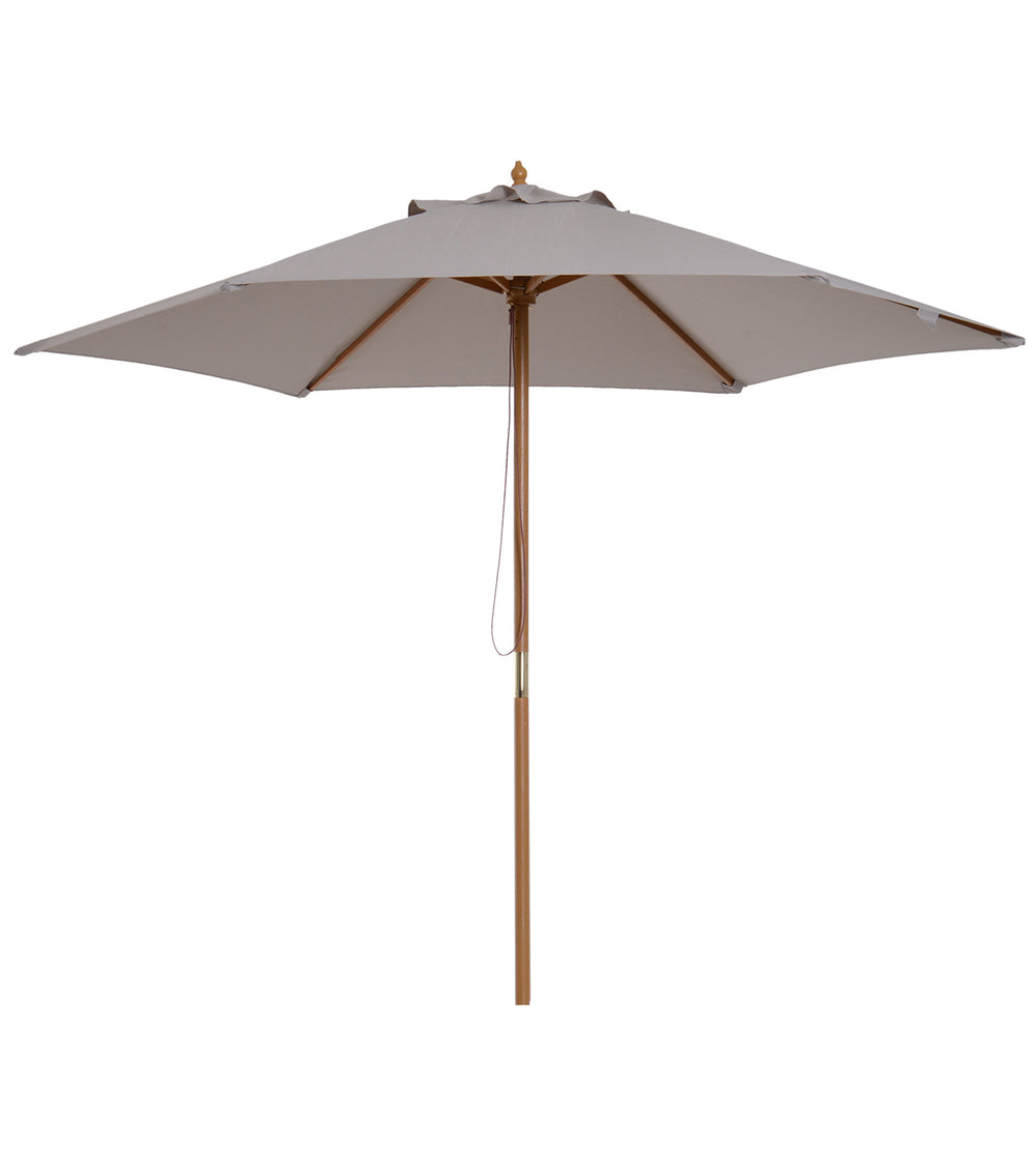 Sonnenschirm Bambus windfest für Balkon Terrasse Garten Ø 250cm