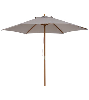 Sonnenschirm Bambus windfest für Balkon Terrasse Garten Ø 250cm