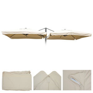 Sonnenschirm Bezug Ersatzbezug 8 Streben 3x3m Polyester mit Flap creme
