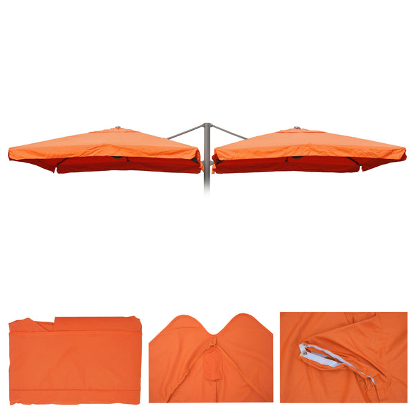 Sonnenschirm Bezug Ersatzbezug 8 Streben 3x3m Polyester mit Flap terracotta