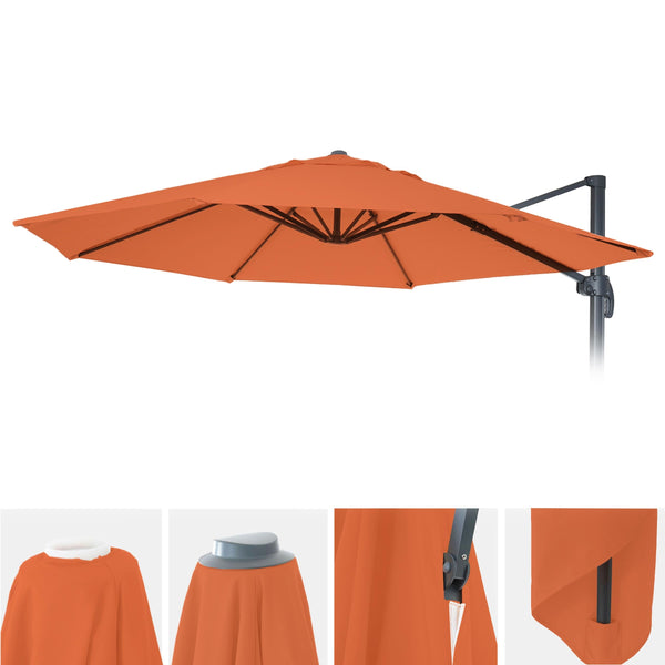 Sonnenschirm Bezug Ersatzbezug 8 Streben rund Ø3m Polyester terracotta