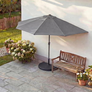 Sonnenschirm halbrund Balkonschirm UV50+ 300cm anthrazit mit Ständer
