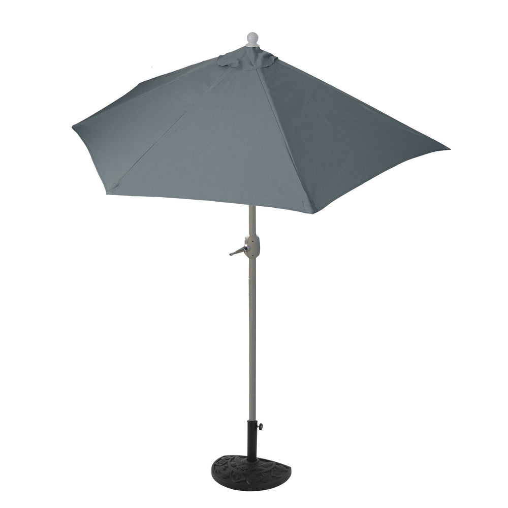 Sonnenschirm halbrund Balkonschirm UV50+ 300cm anthrazit mit Ständer