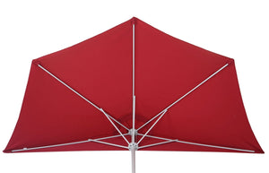 Sonnenschirm halbrund Balkonschirm UV50+ 300cm bordeaux mit Ständer