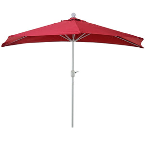 Sonnenschirm halbrund Balkonschirm UV50+ 300cm bordeaux ohne Ständer