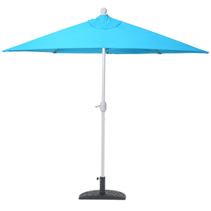 Sonnenschirm halbrund Balkonschirm UV50+ 300cm türkis mit Ständer
