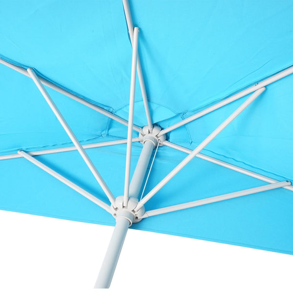 Sonnenschirm halbrund Balkonschirm UV50+ 300cm türkis mit Ständer
