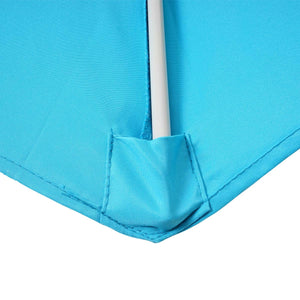 Sonnenschirm halbrund Balkonschirm UV50+ 300cm türkis mit Ständer