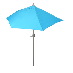 Sonnenschirm halbrund Balkonschirm UV50+ 300cm türkis ohne Ständer