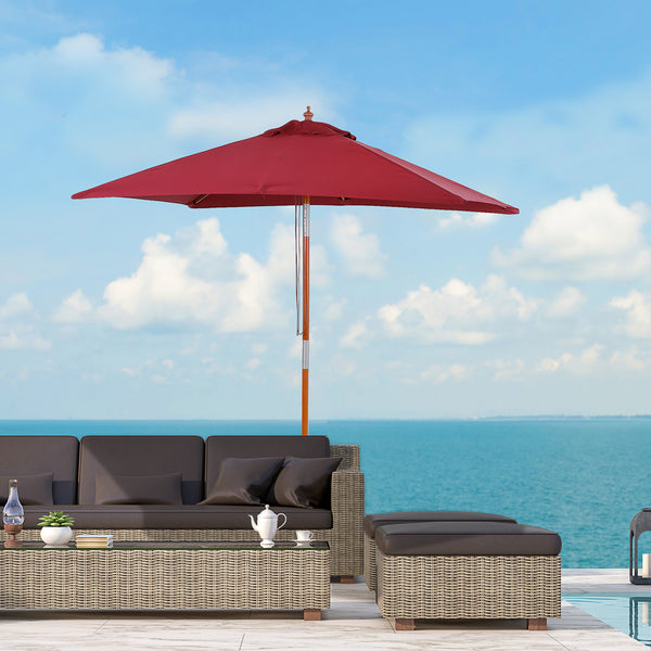 Sonnenschirm rechteckig knickbar UV-Schutz für Balkon Garten