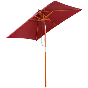 Sonnenschirm rechteckig knickbar UV-Schutz für Balkon Garten