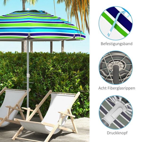 Sonnenschirm Strand UV-Schutz windfest höhenverstellbar mit Tasche