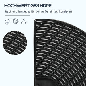 Sonnenschirmgewicht 52-68kg HDPE wetterfest Schwarz