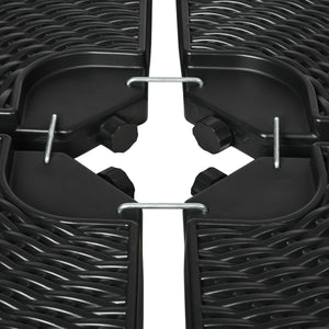 Sonnenschirmgewicht 52-68kg HDPE wetterfest Schwarz