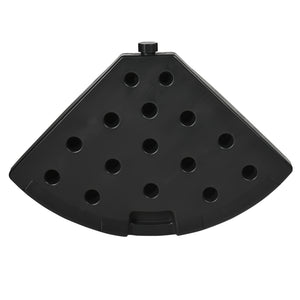 Sonnenschirmgewicht 52-68kg HDPE wetterfest Schwarz