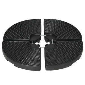 Sonnenschirmgewicht 52-68kg HDPE wetterfest Schwarz