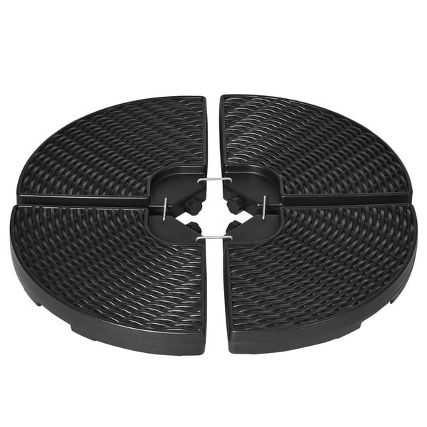 Sonnenschirmgewicht 52-68kg HDPE wetterfest Schwarz