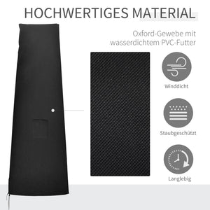 Sonnenschirmhülle wasserdicht bis Ø400cm Oxfordstoff Schwarz