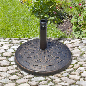 Sonnenschirmständer rund für Balkon Terrasse Garten 14kg bronze
