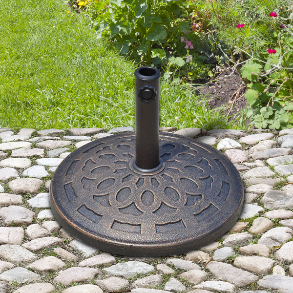 Sonnenschirmständer rund für Balkon Terrasse Garten 14kg bronze