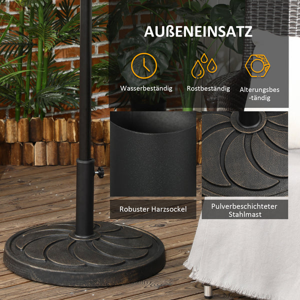 Sonnenschirmständer 18kg Kunstharz rund Bronze