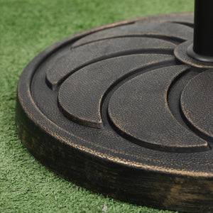 Sonnenschirmständer 18kg Kunstharz rund Bronze