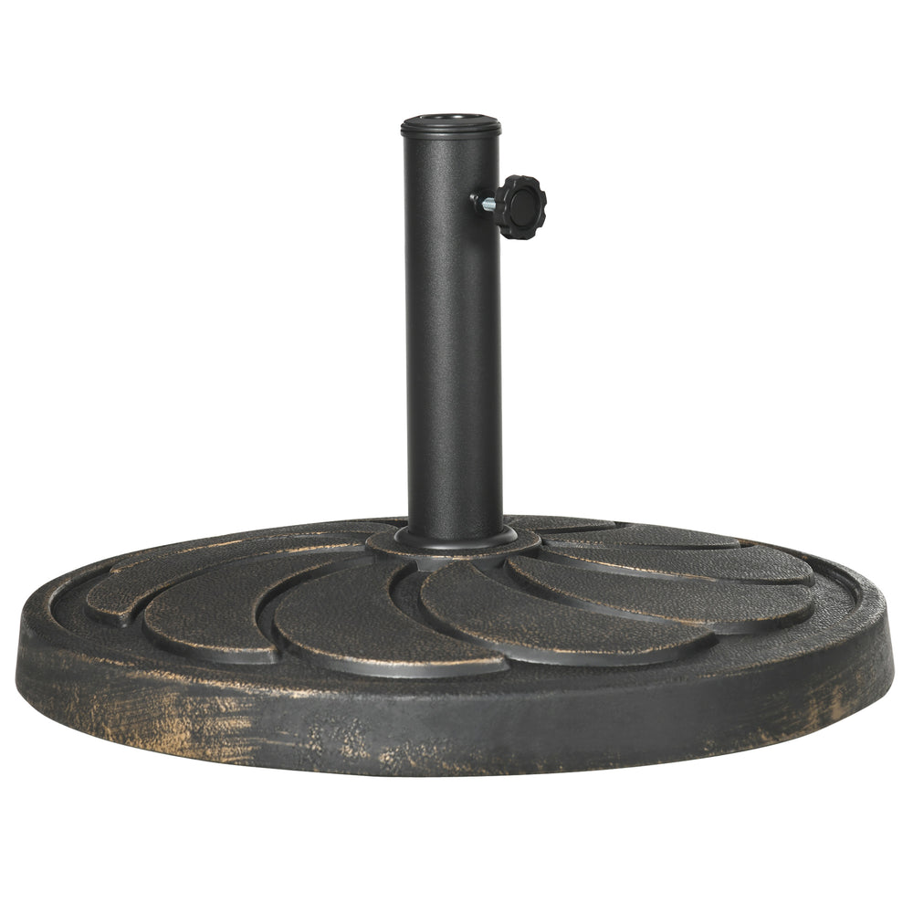 Sonnenschirmständer 18kg Kunstharz rund Bronze
