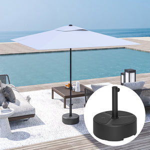 Sonnenschirmständer befüllbar rund für Sand Wasser 20kg schwarz