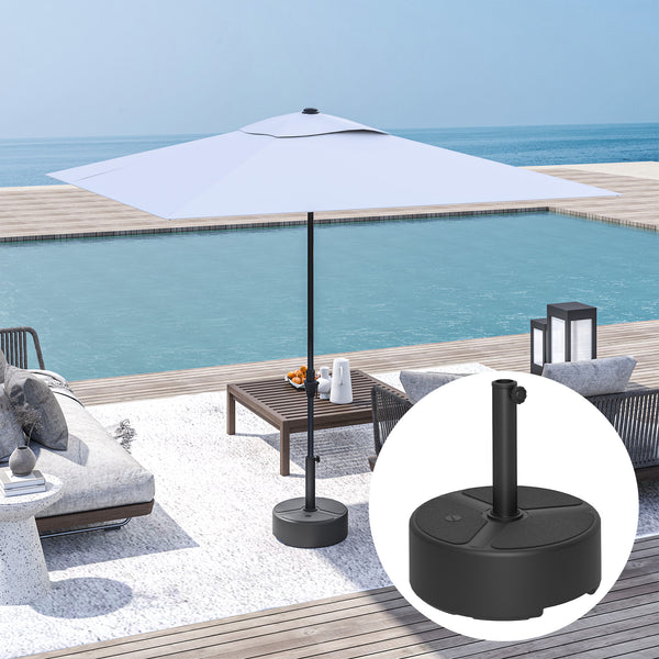 Sonnenschirmständer befüllbar rund für Sand Wasser 20kg schwarz