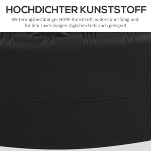 Sonnenschirmständer 29kg Rattanoptik HDPE Schwarz