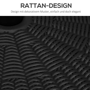 Sonnenschirmständer 29kg Rattanoptik HDPE Schwarz
