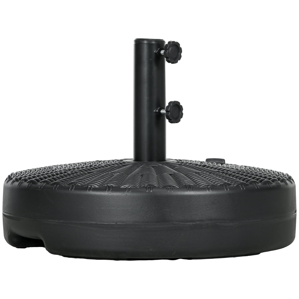Sonnenschirmständer 29kg Rattanoptik HDPE Schwarz
