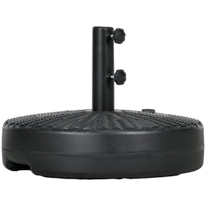 Sonnenschirmständer 29kg Rattanoptik HDPE Schwarz