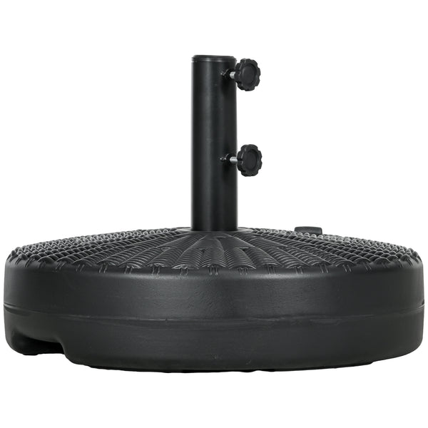 Sonnenschirmständer 29kg Rattanoptik HDPE Schwarz