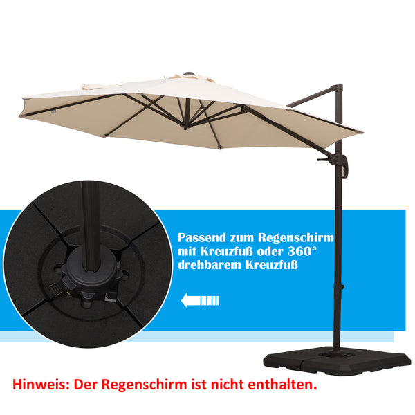 Sonnenschirmständer 4 Elemente bis 120kg 100x100x95cm