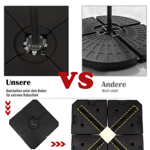 Sonnenschirmständer 4 Elemente bis 120kg 100x100x95cm