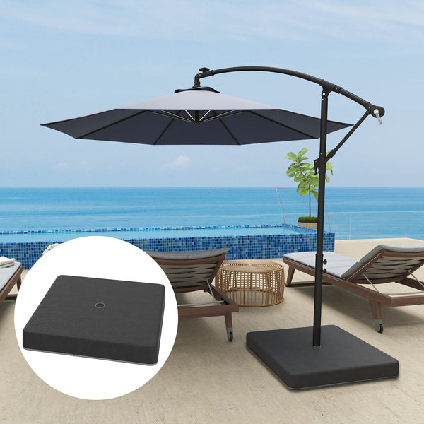 Basisgewichte für Sonnenschirmständer befüllbar wasserdicht schwarz
