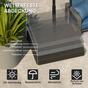 Basisgewichte für Sonnenschirmständer befüllbar wasserdicht schwarz