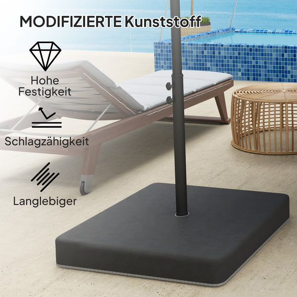 Basisgewichte für Sonnenschirmständer befüllbar wasserdicht schwarz