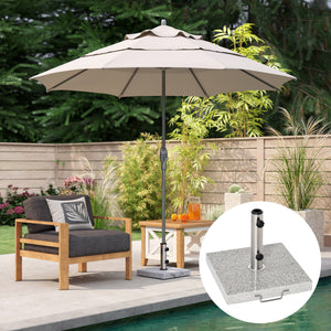 Sonnenschirmständer halbrund für Balkon und Garten aus Edelstahl