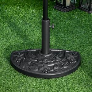 Sonnenschirmständer HDPE 9kg halbrund Schwarz